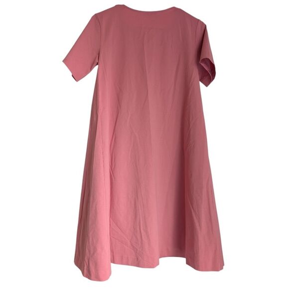 COS Blush Rose A Line T Shirt Swing Dress With Oversized Pockets S - Picture 7 of 15